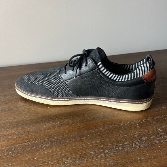 Johnston & Murphy Mens Duncan Black Knit Leather  Lace Up Shoe- Size 10.5M - Picture 6 of 10